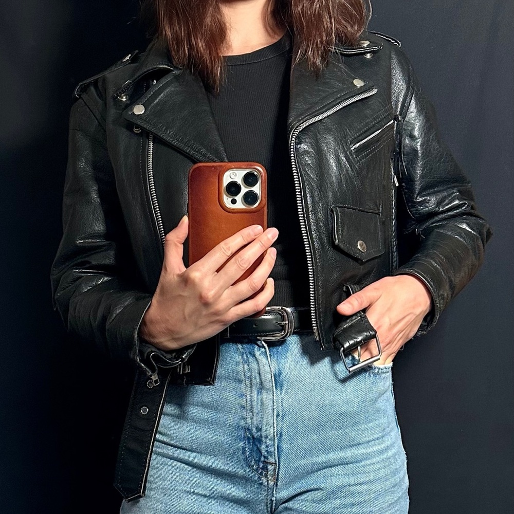 Classic Black Leather Biker Jacket